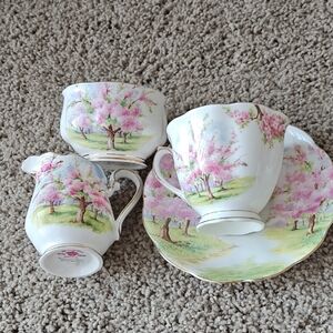 Royal Albert cup and saucer, creamer and sugar bowl Set